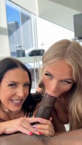 Sky Bri นมยักษ์ฝรั่ง กับ Angela White ผลัดกันอมควย BBC แอนตัน แล้วโดนซอยหีแตกในสลับกัน